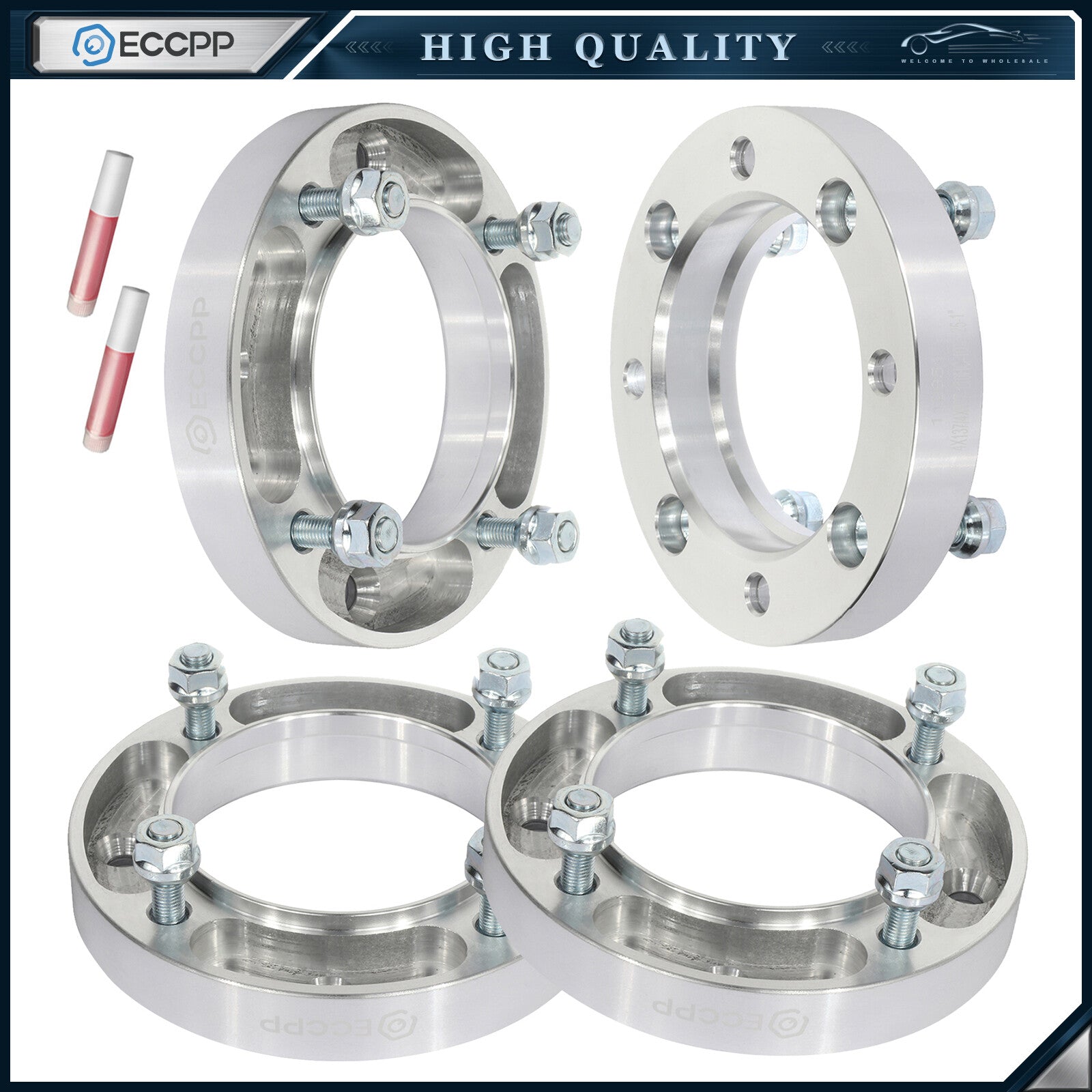 4 Pcs 1" 4/137 Wheel Spacers 10x1.25 For Can-Am Outlander Kawasaki Mule 500 600 6B93BC-57