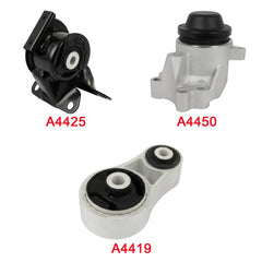 3x Engine Motor & Transmission Mount for Mazda CX-9 2007-2012 V6 3.5L V6 3.7L 6B93BC-57