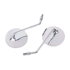 2x 10mm Chrome Motorcycle Rearview Mirrors Round For Triumph Bonneville 650 750