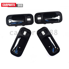 Inside Door Handle Front / Rear LH / RH for Honda CRV 1997-2001 Black & Chrome 6B93BC-57