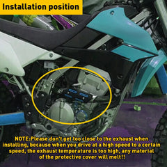 For Yamaha YZ250F YZ450F WR450F WR250F YFZ 250 450 Protector Pipe Heat Shield US 6B93BC-57