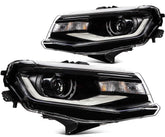Pair Kit LED Black Headlights Assembly For 2016-2018 Chevrolet Camaro Black 6B93BC-57