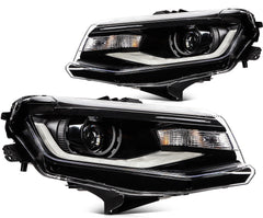 Pair Kit LED Black Headlights Assembly For 2016-2018 Chevrolet Camaro Black 6B93BC-57