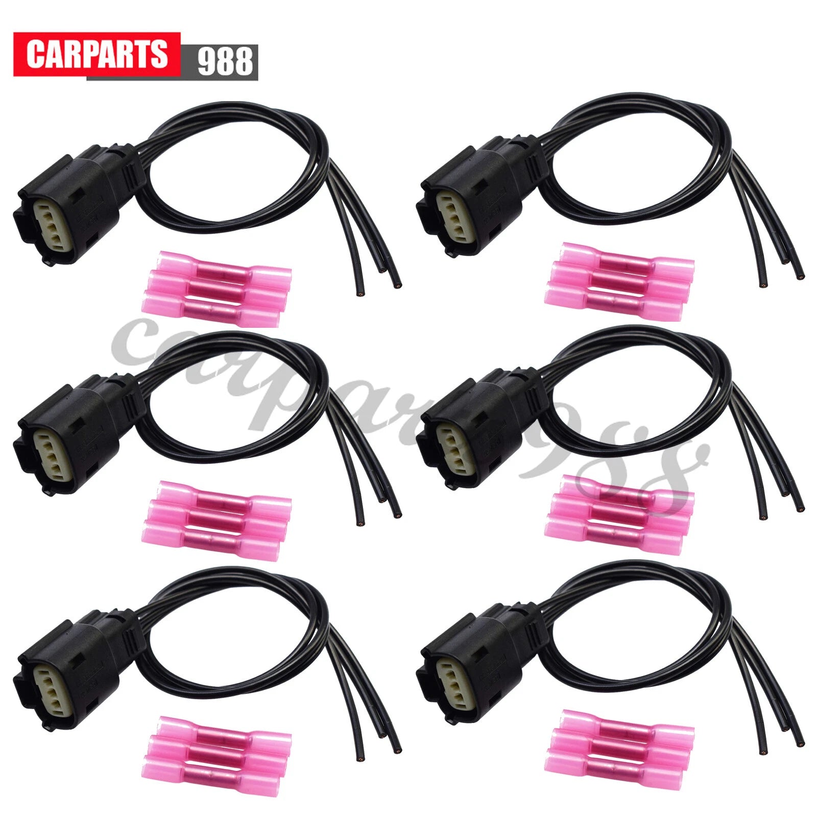 6Pcs Ignition Coil Connector Plug For Ford Flex F150 Explorer V6 V8 9U2Z14S411EA 6B93BC-57