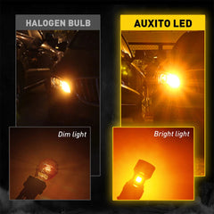 2X AUXITO 3157 LED Turn Signal Light Bulbs CANBUS Anti Hyper Flash Amber 2200K A AUXITO