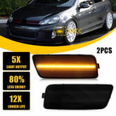 For 2010-2014 Volkswagen MK6 GTI Front LED Side Bumper Marker Smoked Amber LED A 6B93BC-57