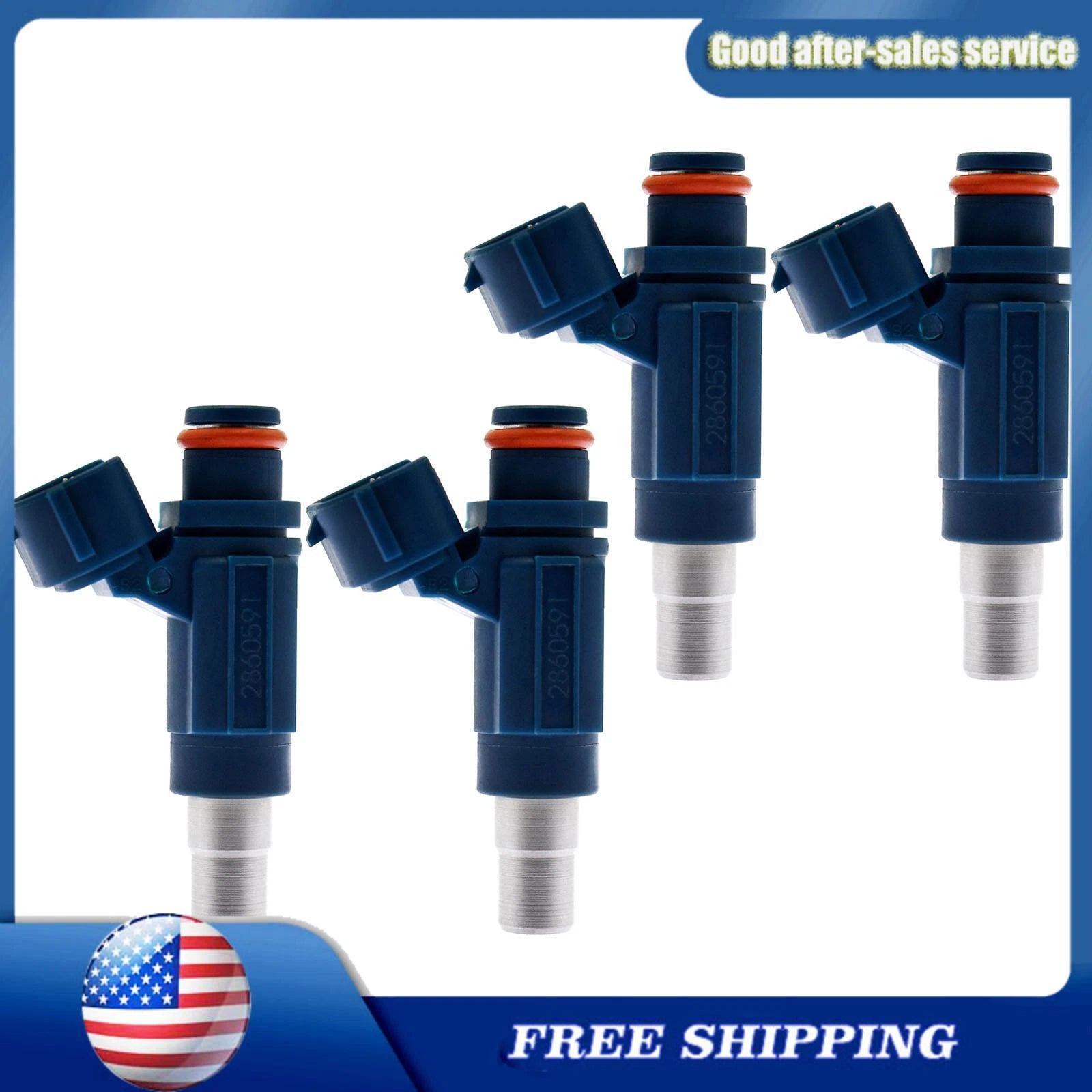 4PCS Fuel Injector EAT286 For Kawasaki KFX450R KX450F Ninja ZX-14 ZX-10R 6B93BC-57