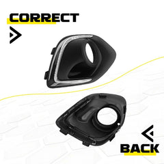 Left+Right Fog Light Bezel Lamp Cover For 2013-2015 Mitsubishi Outlander Sport A 6B93BC-57