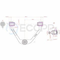 6 Front Ball Joints Control Arms Sway Bars Kit For 1997-2002 Ford Expedition 2WD KOEEP