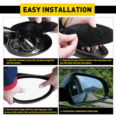 Right Passenger Side Mirror Glass Heated for BMW E82 E90 325i 328i 2009-2013 6B93BC-57