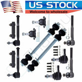 12Pcs Front Ball Joints Tie Rods Adjusting Sleeves Kit Fits GMC K1500 Suburban 6B93BC-57