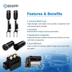 6* Air Suspension Spring Strut & Compressor & Valve Block Kit For Mercedes GL450