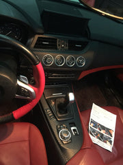 Interior Center Console Carbon Fiber Molding Sticker Decals For BMW Z4
