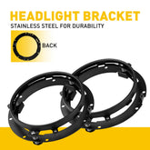 2X Round 7Inch LED Headlight Mounting Ring Bracket Adapter for Harley Touring A 6B93BC-57