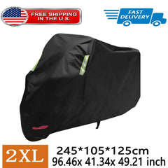 XXL Motorcycle Cover Waterproof Heavy Duty for Winter Outside Storage Snow Rain