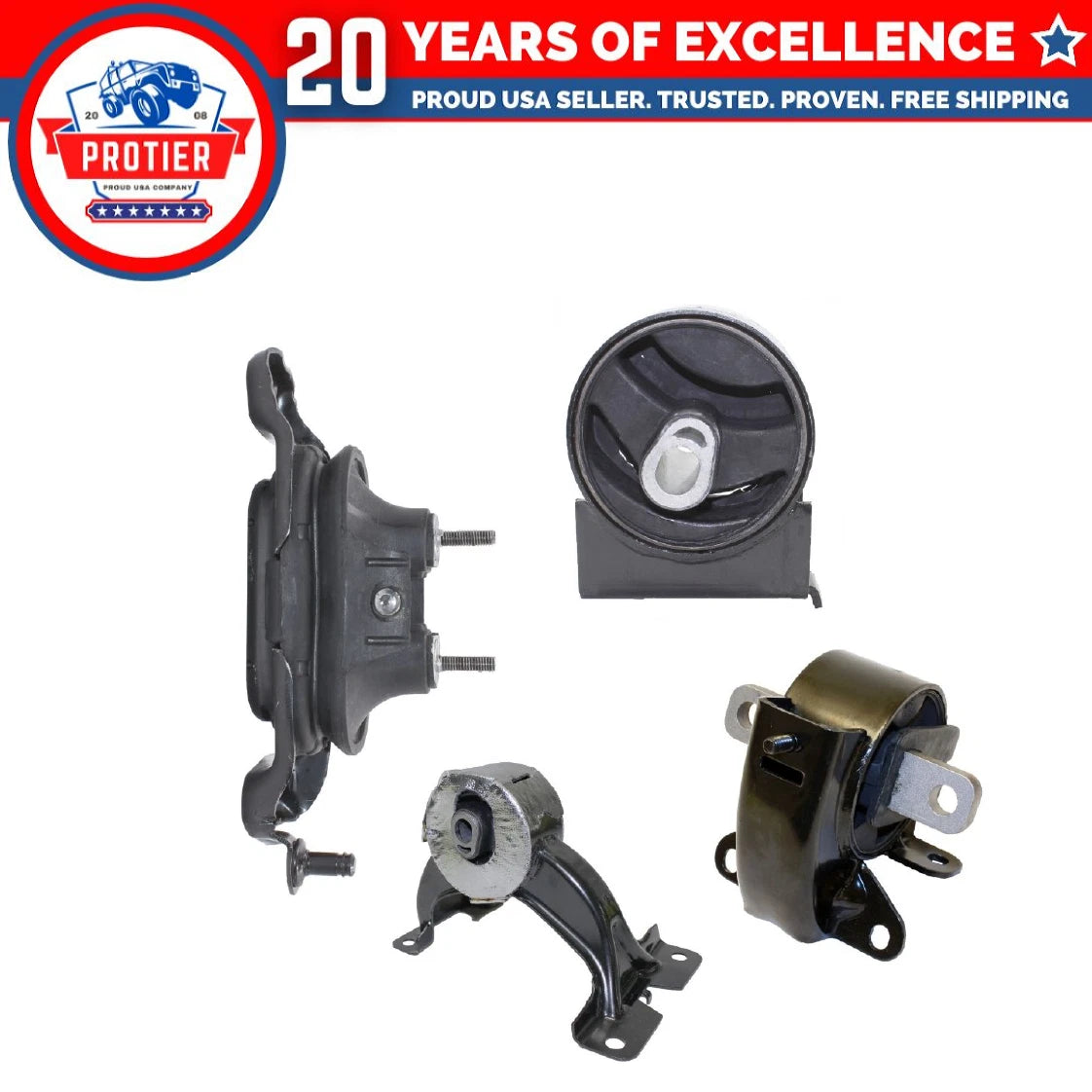 Motor & Trans Mount 4PCS Set Fit 2011-2014 Volkswagen Routan 3.6L for Auto 6B93BC-57