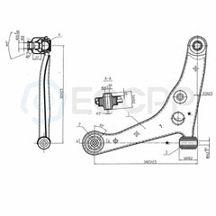 8pcs Front Control Arm Tie Rod End Sway Bar For 2002-2005 2006 Mitsubishi Lancer MITSUBISHI
