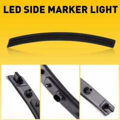 4PC For Chevy Corvette C7 14-19 LED Side Marker Bumper Reflector Lamp Smoked EOA 6B93BC-57