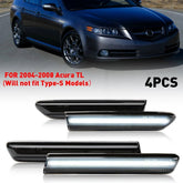 4PCS Front+Rear Smoked White LED Side Marker Light Lamp for 2004 - 2008 Acura TL 6B93BC-57
