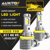 AUXITO H8 H11 LED Headlight Kit Low Beam Bulbs Super Bright 3000K YELLOW GOLDEN AUXITO