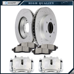 Front Brake Calipers Brake Rotors Brake Pads Set 8Pcs For 2005-2008 Ford F-150 6B93BC-57