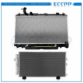Aluminum Radiator & AC Condenser Cooling Kit For 2004 2005 Toyota RAV4 2.4L l4 6B93BC-57
