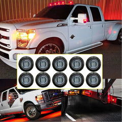 10X Red 3/4" Side Marker Lights LED Truck Trailer Round Side Bullet Light EOA 6B93BC-57