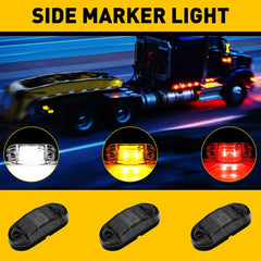 10/20X 2.5"Oval LED Clearance Side Marker Lights Truck Trailer RV Amber/Red EOA 6B93BC-57