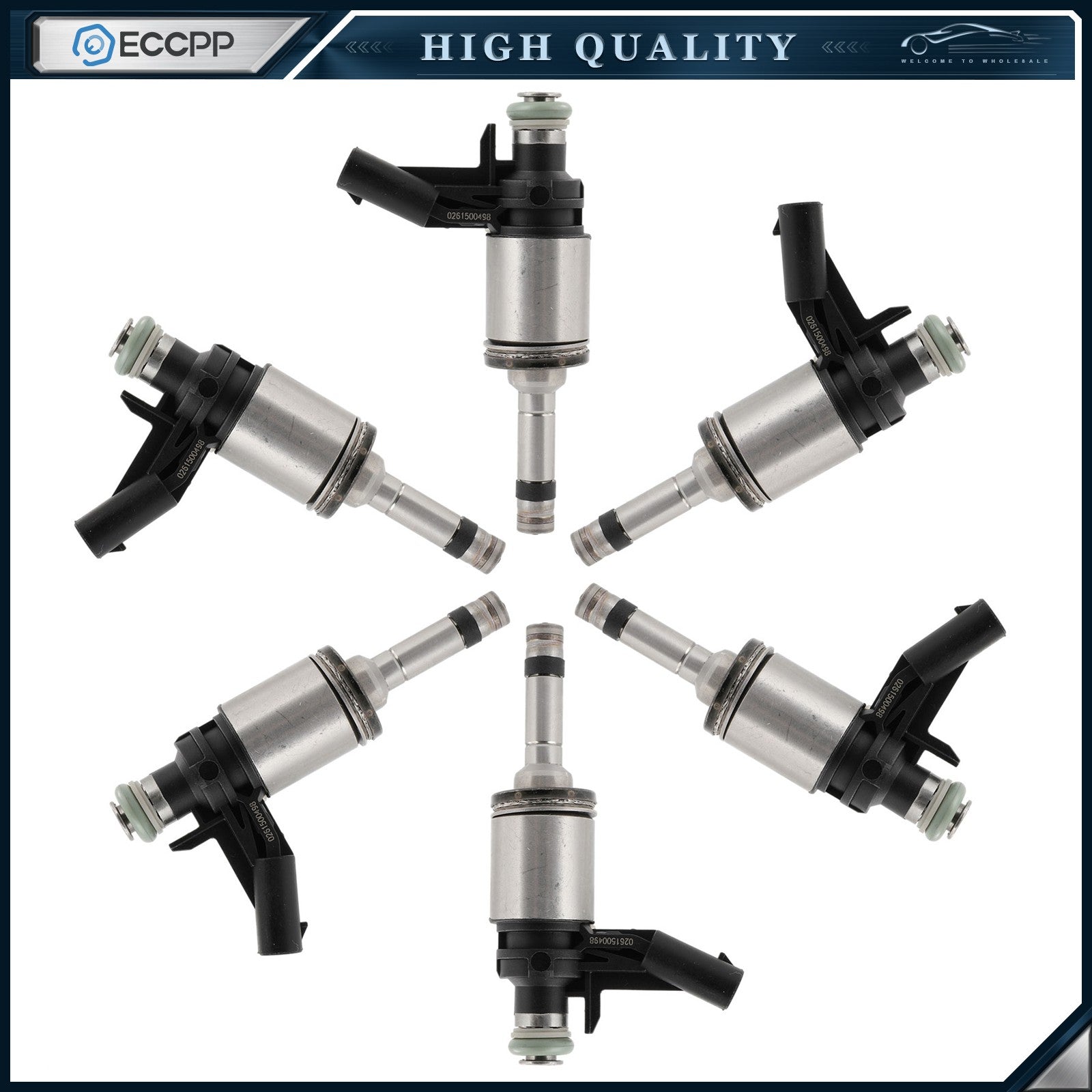 6pcs Fuel Injectors for 2019 2020 2021 Lincoln Nautilus 2.7L KOEEP
