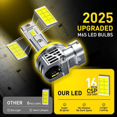4X Auxito LED Headlight H11 Low Bulb Canbus Kit 60000LM 6500K Ultra Bright M6S A AUXITO