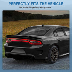 For 2011-2023 Dodge Charger Hellcat Style ABS Rear Wing Spoiler Matte Black 6B93BC-57