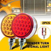 2X Amber Red 48 LED Double Face Pedestal Fender Brake Turn Signal Light Lamp EOA 6B93BC-57