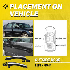 4pcs For 2006-2011 Hyundai Azera Front Rear LH+RH Primed Outside Door Handle EOA 6B93BC-57