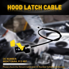 Hood Release Latch Cable Assembly 912-487 For 2015-2023 Jeep Renegade 68247126AA 6B93BC-57
