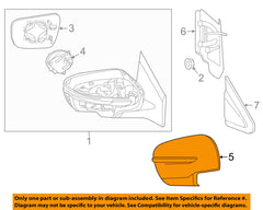 1PC UNPAINTED RIGHT SIDE MIRROR CAP COVER Fits For Nissan Rogue Pathfinder