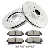 Front Disc Brake Rotors Ceramic Brake Pads for 2011 2012 2013 2014 Honda Odyssey 6B93BC-57