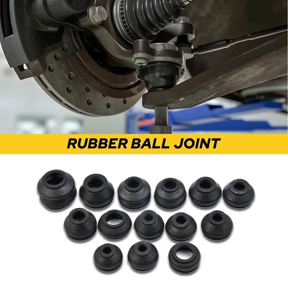 14PCS Universal Rubber Tie Rod End Ball Joint Dust Boot Dust Cover Set Kit Black 6B93BC-57