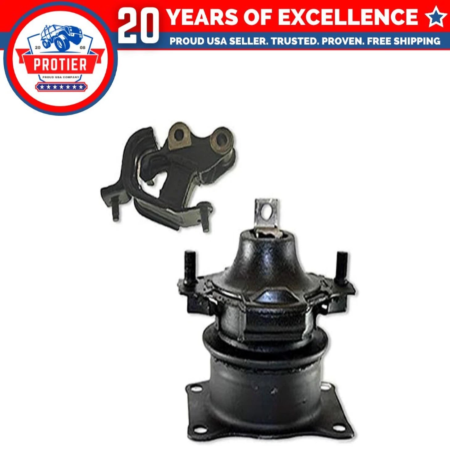 Fits 2003-2007 Honda Accord 2.4L MANUAL Front Motor & Front Trans Mount 2pcs : 6B93BC-57