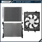 Electric Radiator Condenser Cooling Fan Kit For 2016 2017-2020 Dodge Durango 6B93BC-57