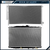 Aluminum Radiator & AC Condenser Cooling Kit For 2004-2005 2007 2008 Acura TSX 6B93BC-57