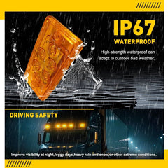 Amber Led Top Marker Cab Roof Light For 12v Semi-Trailers Dump Truck Trailer EOA 6B93BC-57