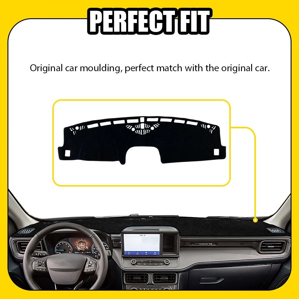For 2022 2023 2024 2025 Ford Maverick Dash Cover Mat Dashboard Pad Black Car EOA 6B93BC-57