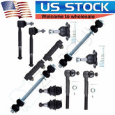 12pcs Front Tie Rod Ends Ball Joints For Cadillac Escalade GMC Chevy K1500 K2500 KOEEP