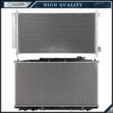 Aluminum Radiator & AC Condenser Cooling Kit For 2008-2011 2012 Honda Accord 6B93BC-57