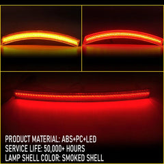 Smoked LED Side Marker Light Bumper Reflector Lamp For 14-19 Chevy Corvette C7 A 6B93BC-57