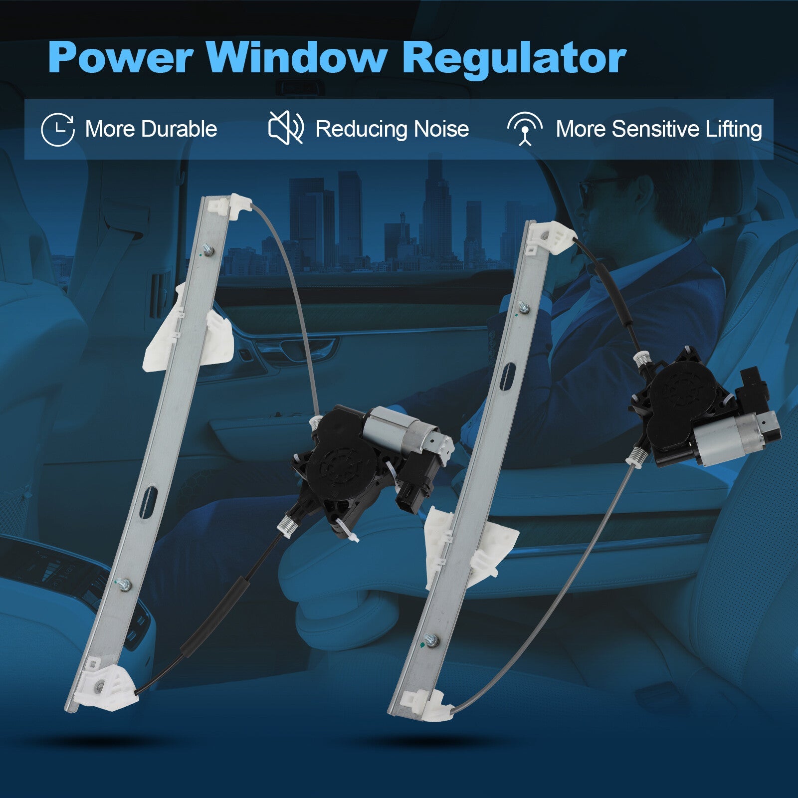 For 2007-2015 Mazda CX-9 Window Regulators w/ Motor Front Left & Right 6B93BC-57