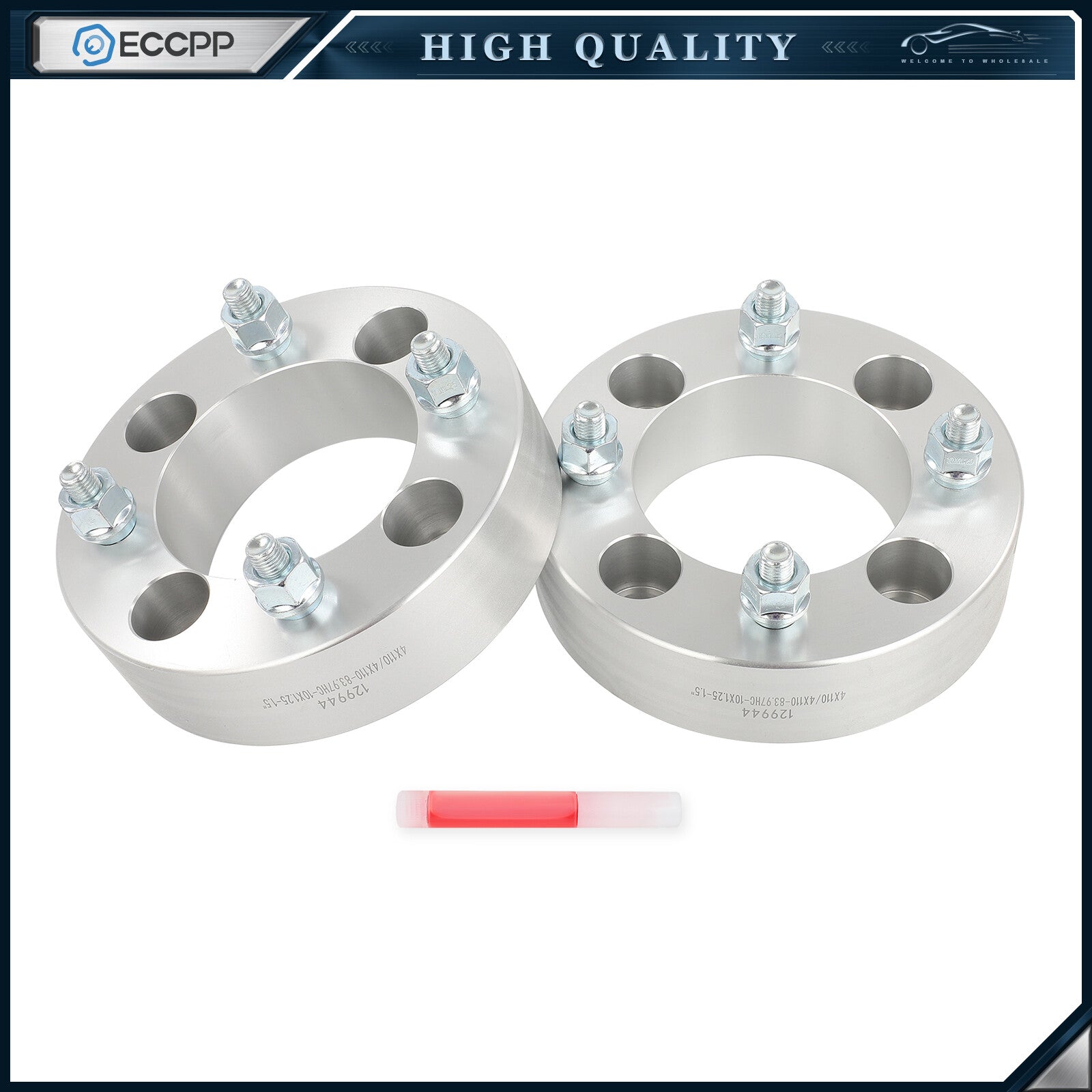 2Pcs 1.5" 4x110 Wheel Spacers 10x1.25 For Honda Kawasaki Suzuki Yamaha 4/110 ATV 6B93BC-57