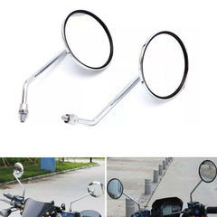 2x 10mm Chrome Motorcycle Rearview Mirrors Round For Triumph Bonneville 650 750