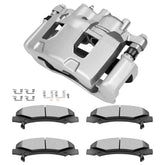 Front Left Right Brake Caliper Brake Pads Set 5Pcs For 2006-2011 Buick Lucerne KOEEP