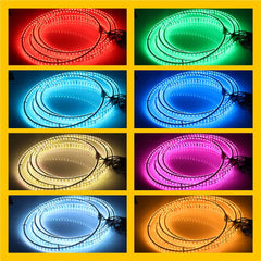 4x 15.5'' Dual Row LED RGB Wheel Ring Lights For Polaris Slingshot Bluetooth APP 6B93BC-57